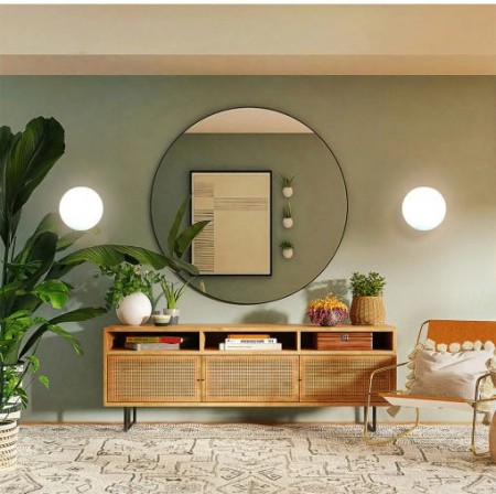 밀크볼 1등 직부 벽등 인테리어 벽조명 보름달 무드등 카페조명 갤러리 펜션 호텔 감성 유리볼 밀크 스톤 유리 BR 원형 유리볼 벽등 직부등